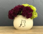 Kitty Cat Hand-Painted Planter Mini Pot 2 Inch Succulent Planter Gifts Under 10 Dollars Best Selling Item Jewelry NavigateNorth