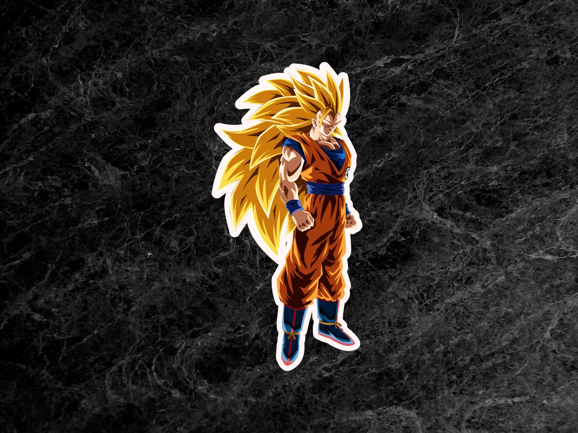 Anime Dragon Ball Z Super Saiyan Goku 3 Faces Decor Art Decal