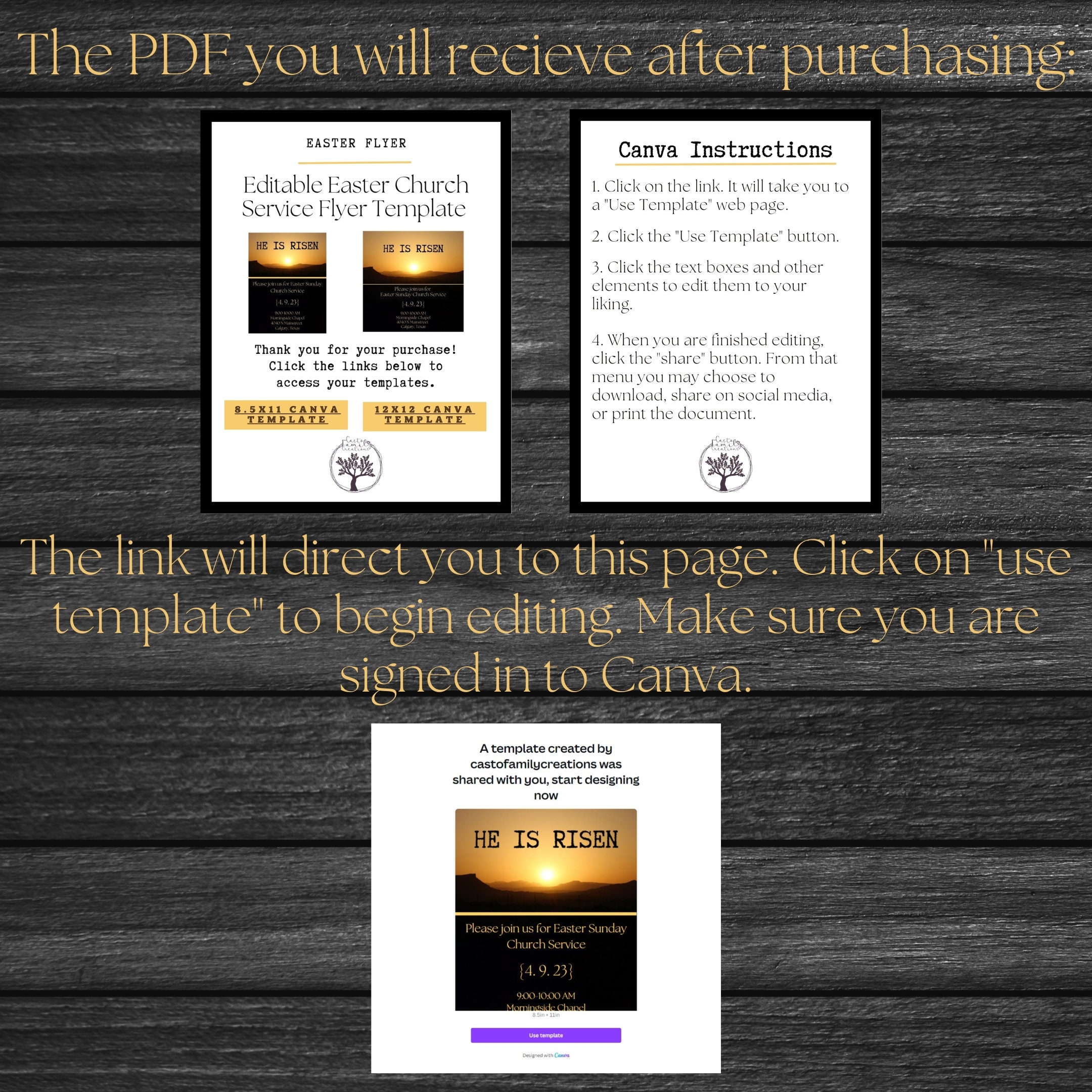 Easter Flyer Church Worship Service Christian Program/invitation ...