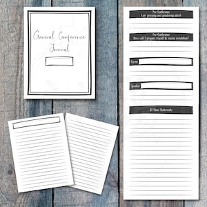 General Conference Journal - Study - Note Taking - PDF - Jesus Christ - LDS - Spiritual - Digital Download