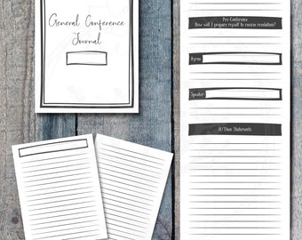 General Conference Journal - Study - Note Taking - PDF - Jesus Christ - LDS - Spiritual - Digital Download