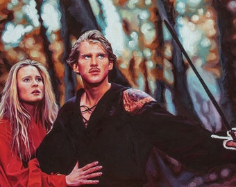 Princess Bride Art Print - Leaving the Fire Swamp - Westley and Buttercup - Dread Pirate Roberts - As You Wish