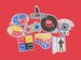 WALLS primary colors stickers, pack of 9 stickers, 1d merch 