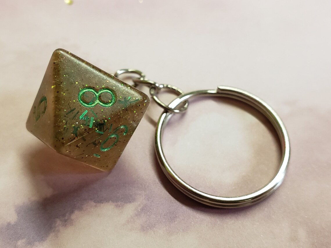 Polyhedral Dice Keychain Etsy