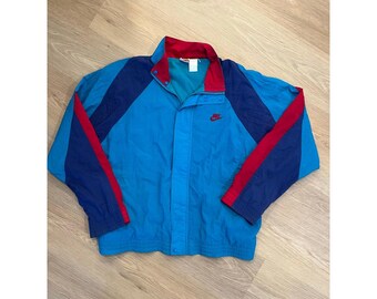 Vintage 90er Jahre Nike Color Block Wind Breaker Coat Trainingsjacke M Grunge Skate