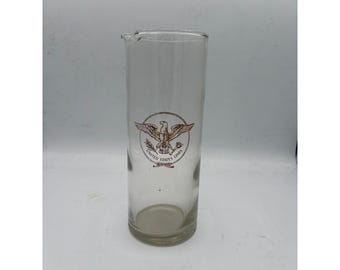 Vintage USA Linien Glaskrug Adler Logo Barware Sammlerstück