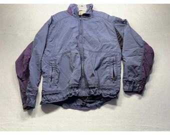 Nike ACG Vintage Nylon Windbreaker Jacke Herren Größe M Lila Blau Zip Up