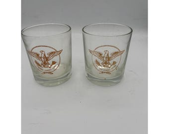 Vintage USA Lines Adler Gläser 2er Set Barware Sammlerstück