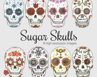 Crânes de sucre Día De Los Muertos Clipart