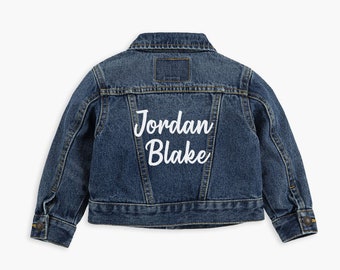 Custom Denim Jacket Levi&#39;s Baby Jacket Custom Jacket Custom Baby Jacket Custom Kids Jacket Baby Shower Gift Birthday Gift Kids Gift