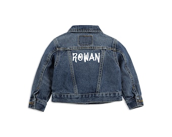 Custom Denim Jacket Levi's Baby Jacket Custom Jacket Custom Baby Jacket Custom Kids Jacket Baby Shower Gift Birthday Gift Kids Gift