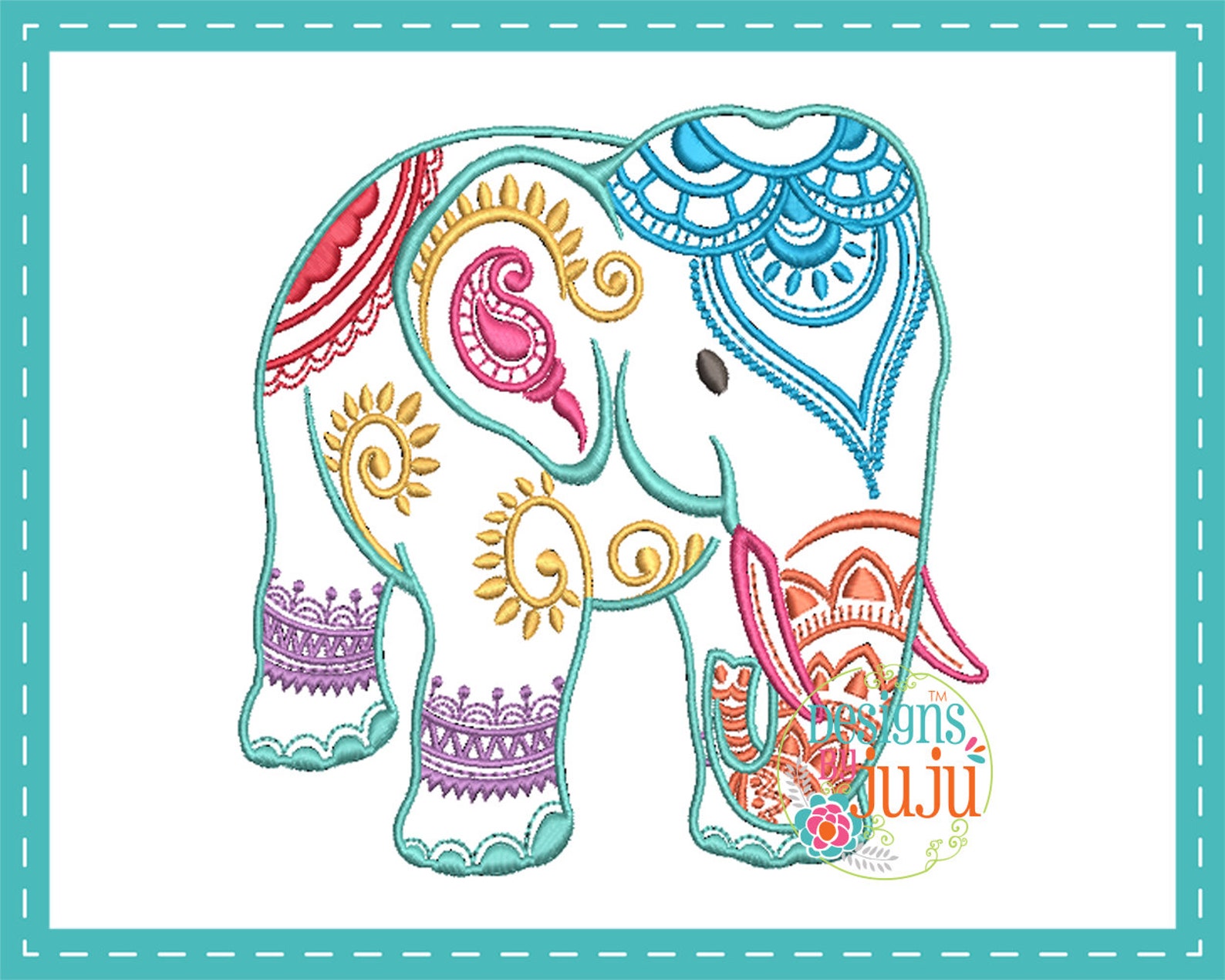 Индийский слон орнамент