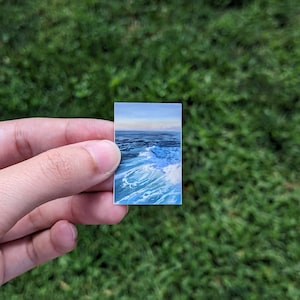 Oceaansticker, kleine sticker, ministicker, oceaansticker, laptopsticker, sticker, sticker Californië, westkust, 1,5 x 1 inch