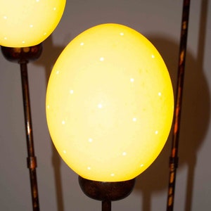 Five Egg Ostrich Egg Floor Lamp