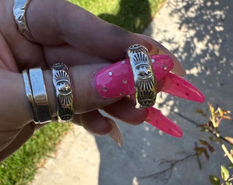 Thick hand stamped band