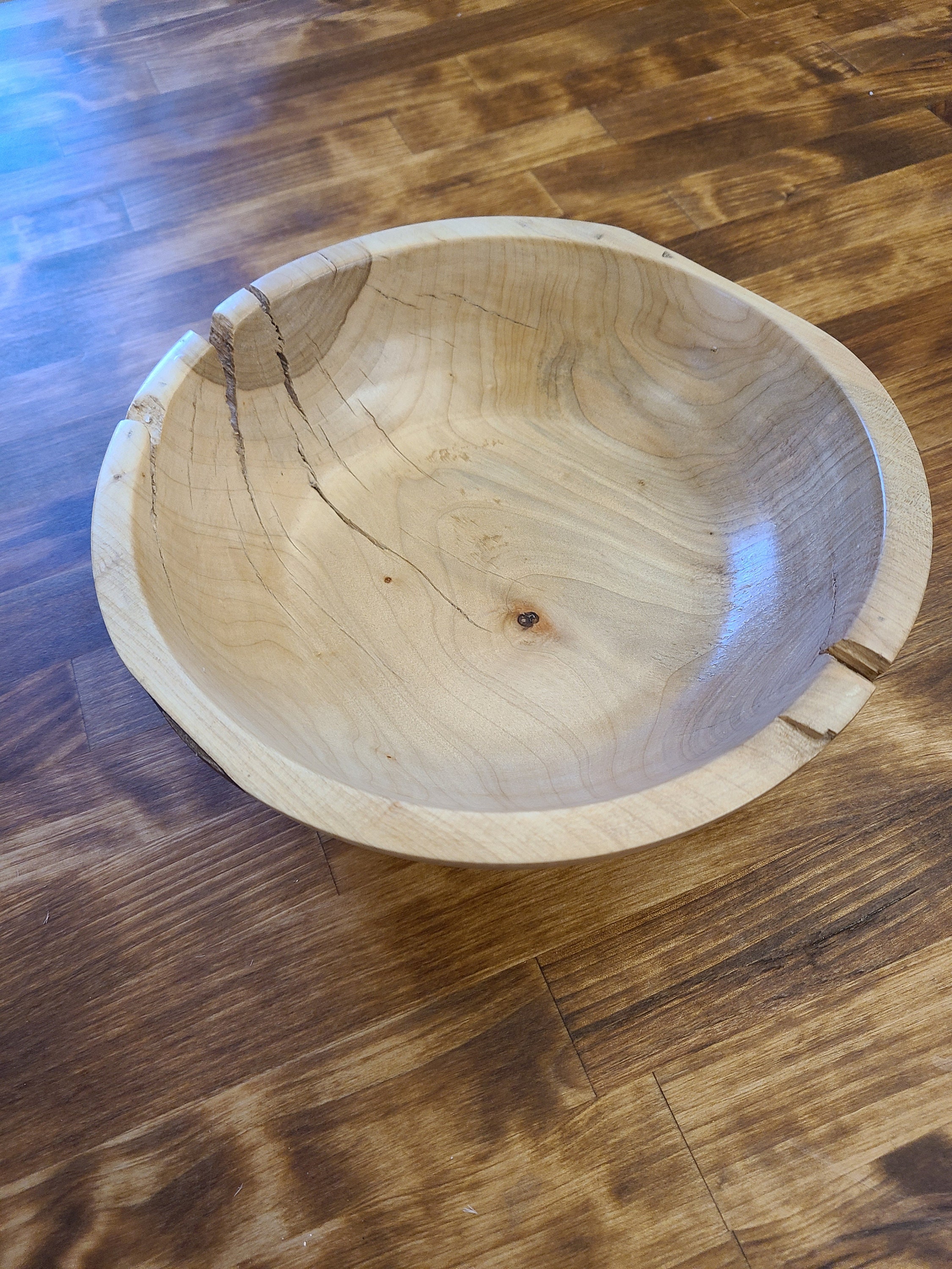 Rustic Live Edge Maple Bowl Etsy