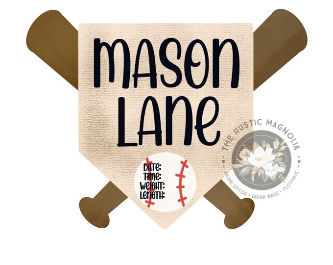 Printable door hanger template - Baseball hospital door hanger - home plate baseball bat