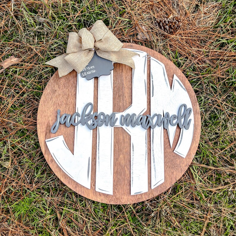 20 Rustic New Baby Boy Door Hanger Hospital Door Etsy