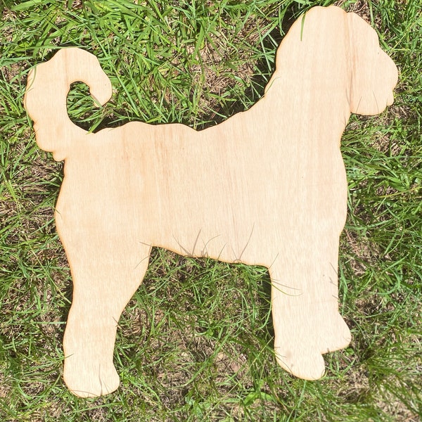 golden doodle dog silhouette  | Unfinished laser cut wood   | door hangers