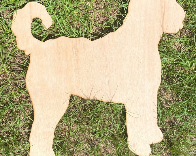 golden doodle dog silhouette  | Unfinished laser cut wood   | door hangers