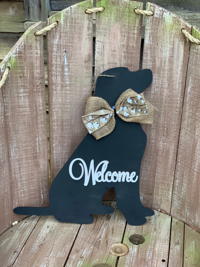 20 wood labrador dog door hanger lab sign laser cut door Etsy