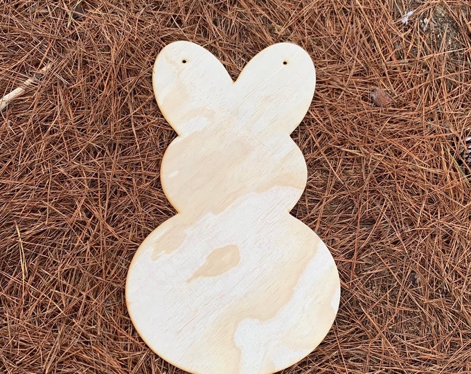 Blank Easter bunny door hanger cutout | Easter door hanger | Unfinished wood cutout | door hangers | bunny  decor