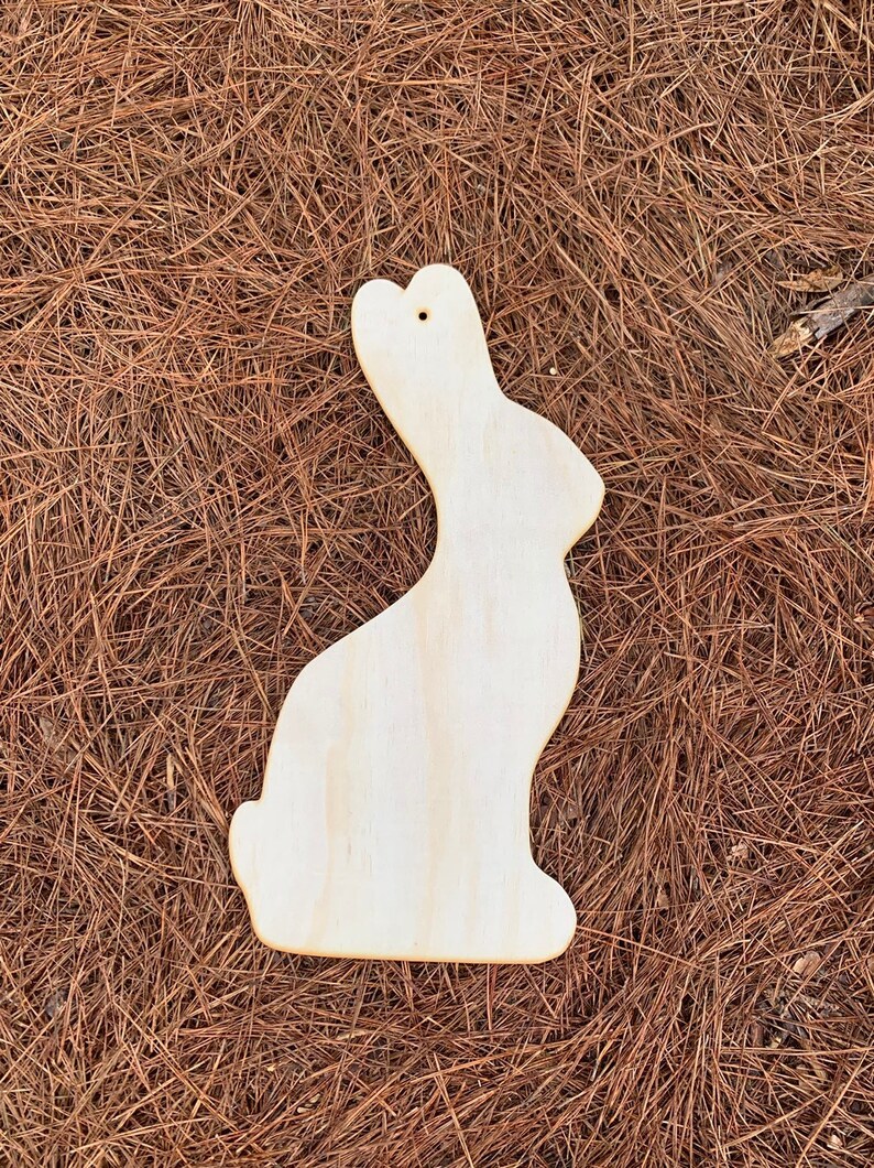 Easter door hanger door hangers bunny decor Blank Easter bunny door hanger cutout Unfinished wood cutout