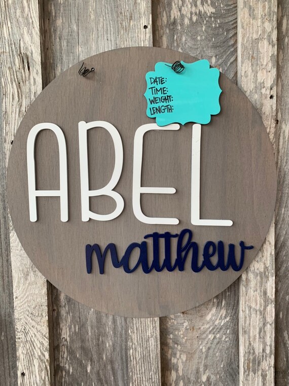 20 Rustic New Baby Boy Door Hanger Hospital Door Etsy
