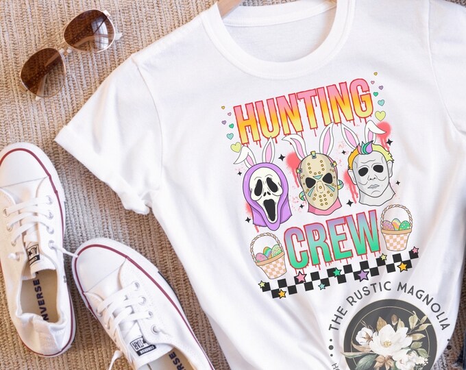 Horror easter hunting crew unisex tshirt | Easter tshirt