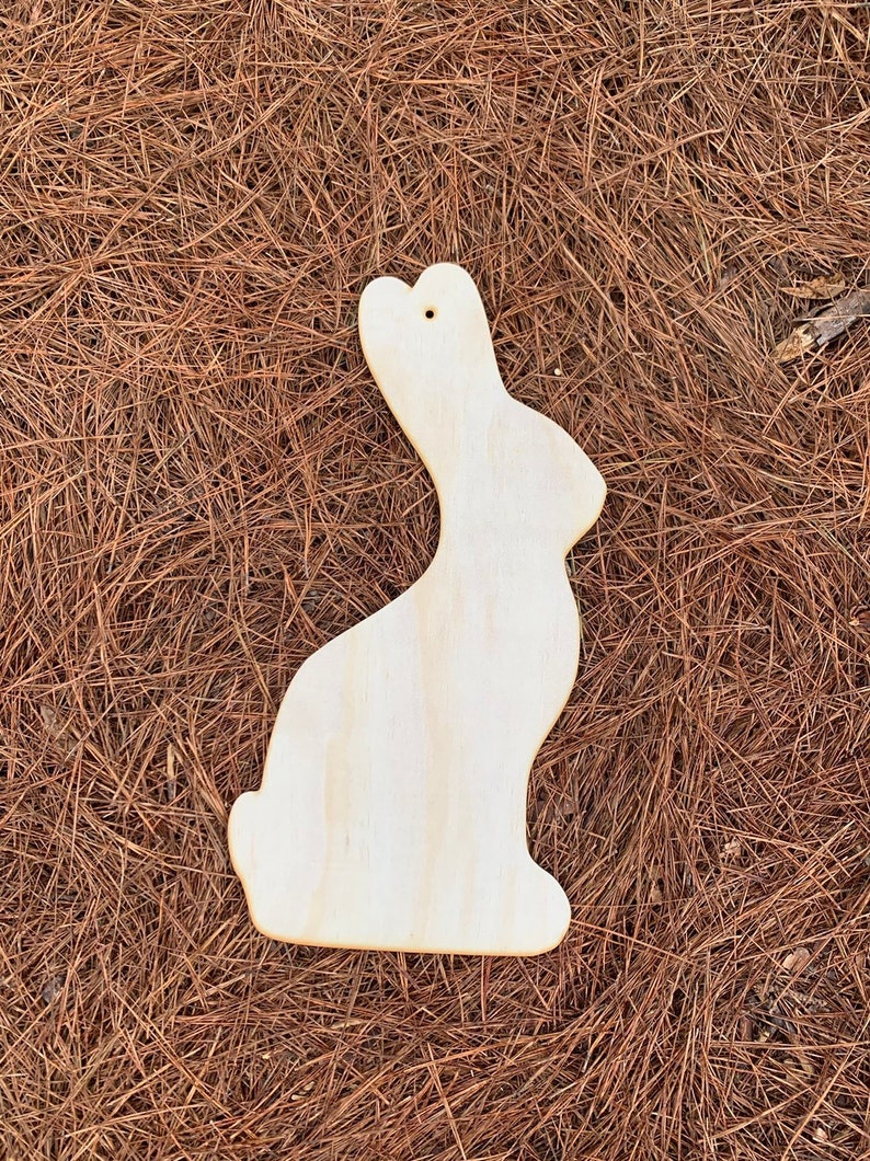 Easter door hanger door hangers bunny decor Blank Easter bunny door hanger cutout Unfinished wood cutout