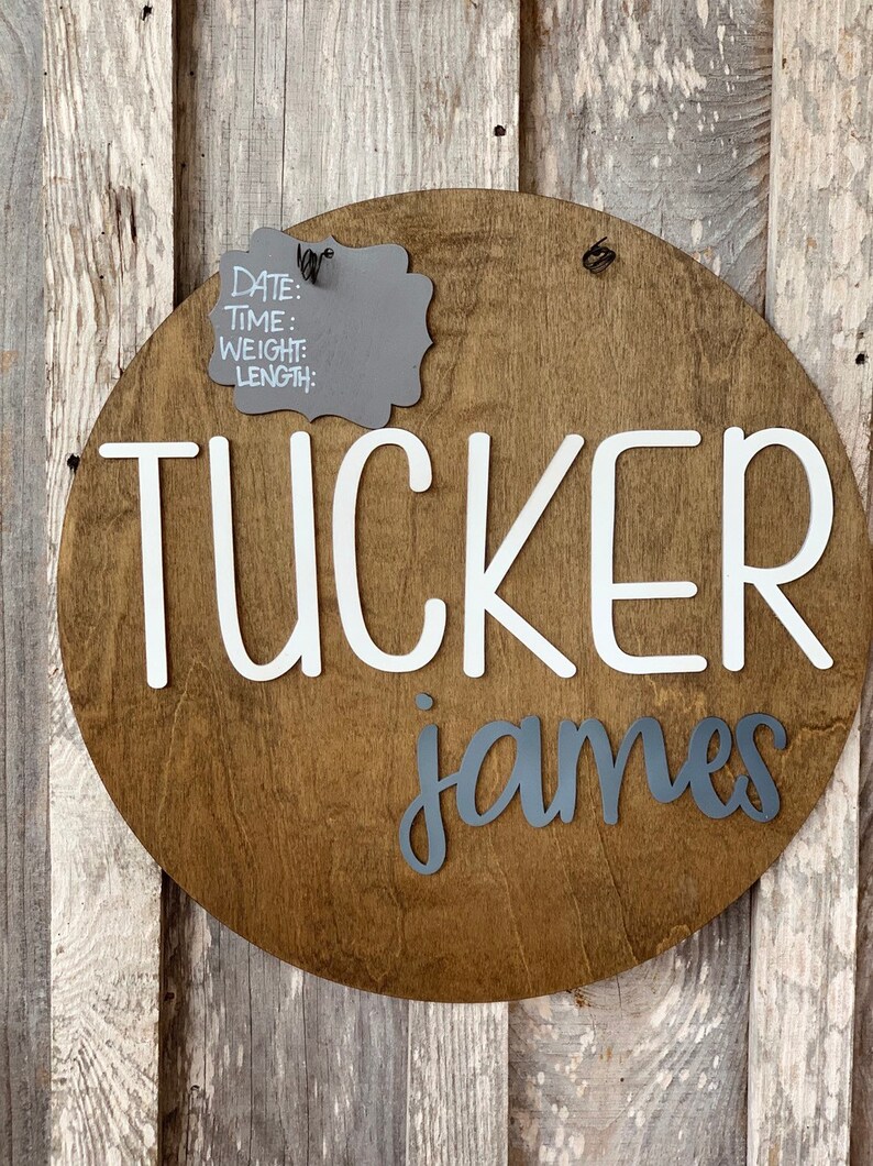 12 Rustic New Baby Boy Door Hanger Hospital Door Etsy