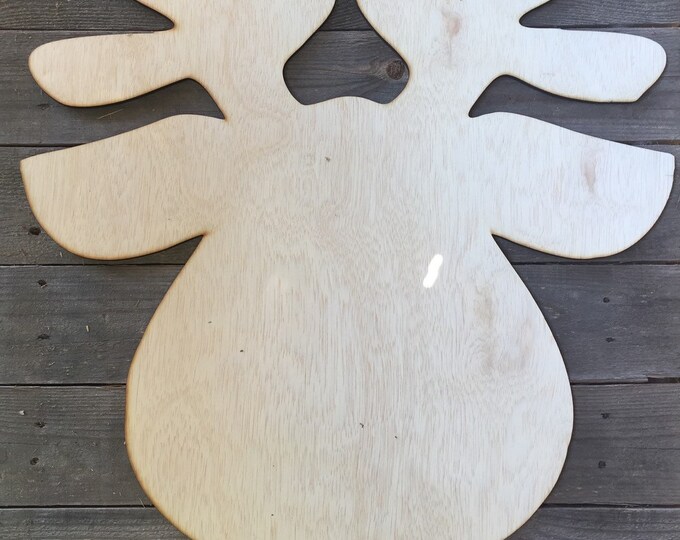 Blank reindeer cutout | silhouette   | Unfinished wood cutout | door hangers | paint your own