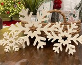 Fancy White Distressed Snowflake - Snowflake Decor - Farmhouse Christmas Decor - Country Christmas Decor