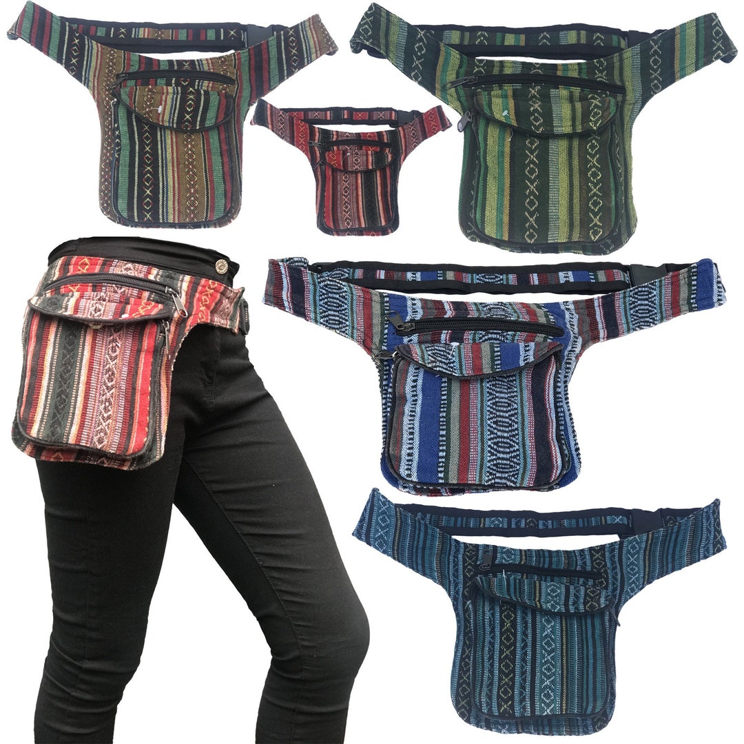 Boho Hippie Bum Bag Festival Waist Belt Pouch Fanny Pack Tribal Cotton ...