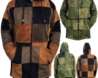 【SATIIIZ】Medi Ethnic Fleece Hooded Jacket ZYXTIM Men Aztec Fleece Hoodie Full Zip Sherpa Lined Jacket