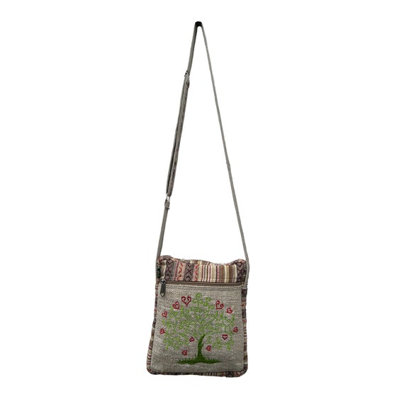 Buy Pure Hemp Hippie Boho Passport Shoulder Multi-coloured Minibag 