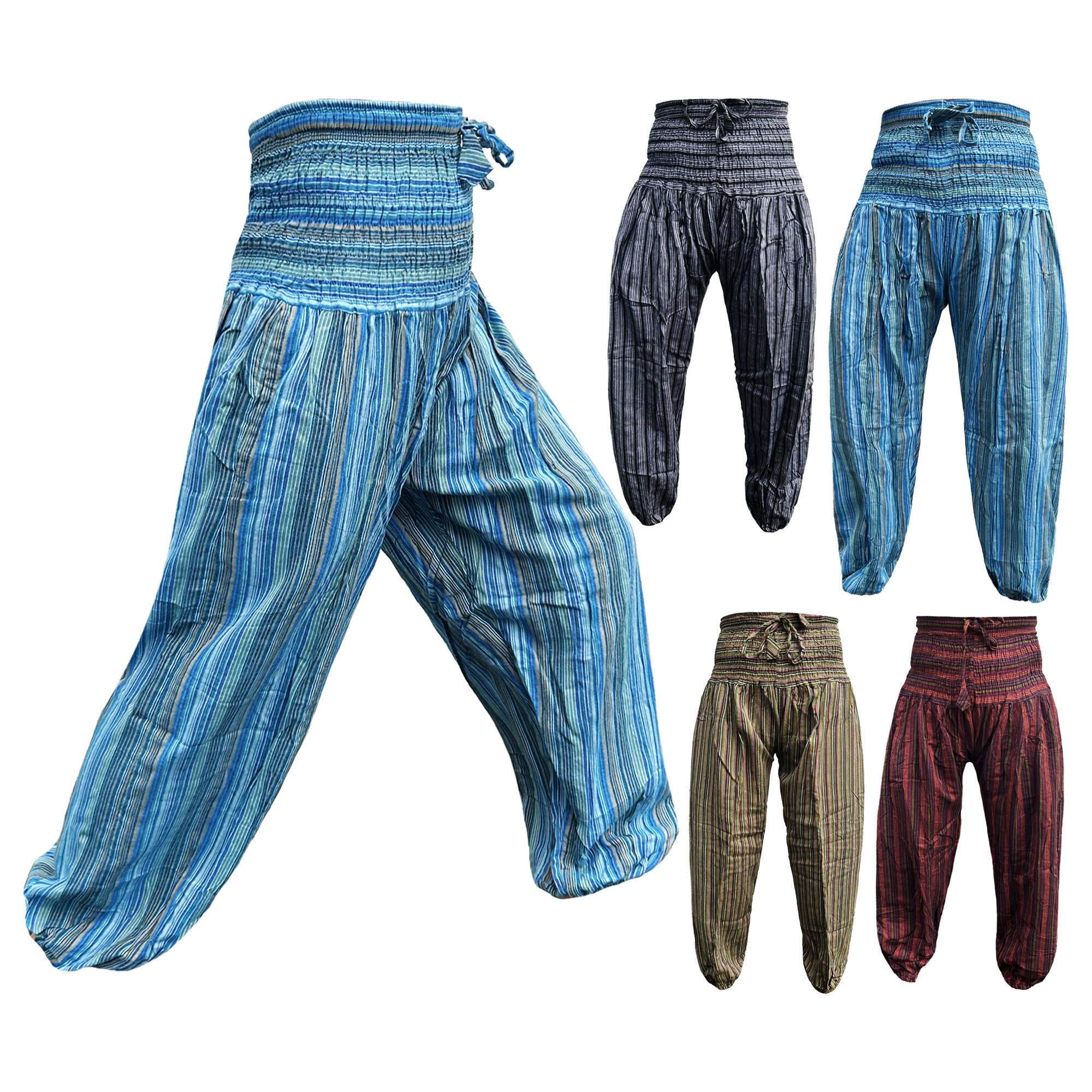 Handmade Cotton Harem Pants: Women's Boho Hippie Trousers