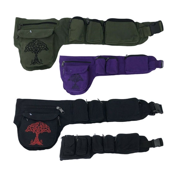 Hippy Waist Cargo Bum Bag Festival Hip Belt Travel Crossover