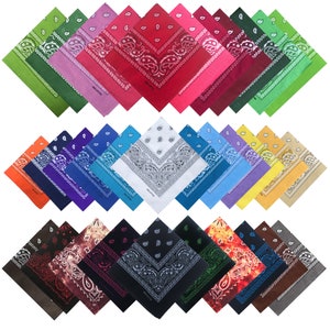 Bandana de algodón para hombre, paquete de 3 bandanas de 22 pulgadas para  la cabeza, para hombres y mujeres, multiusos