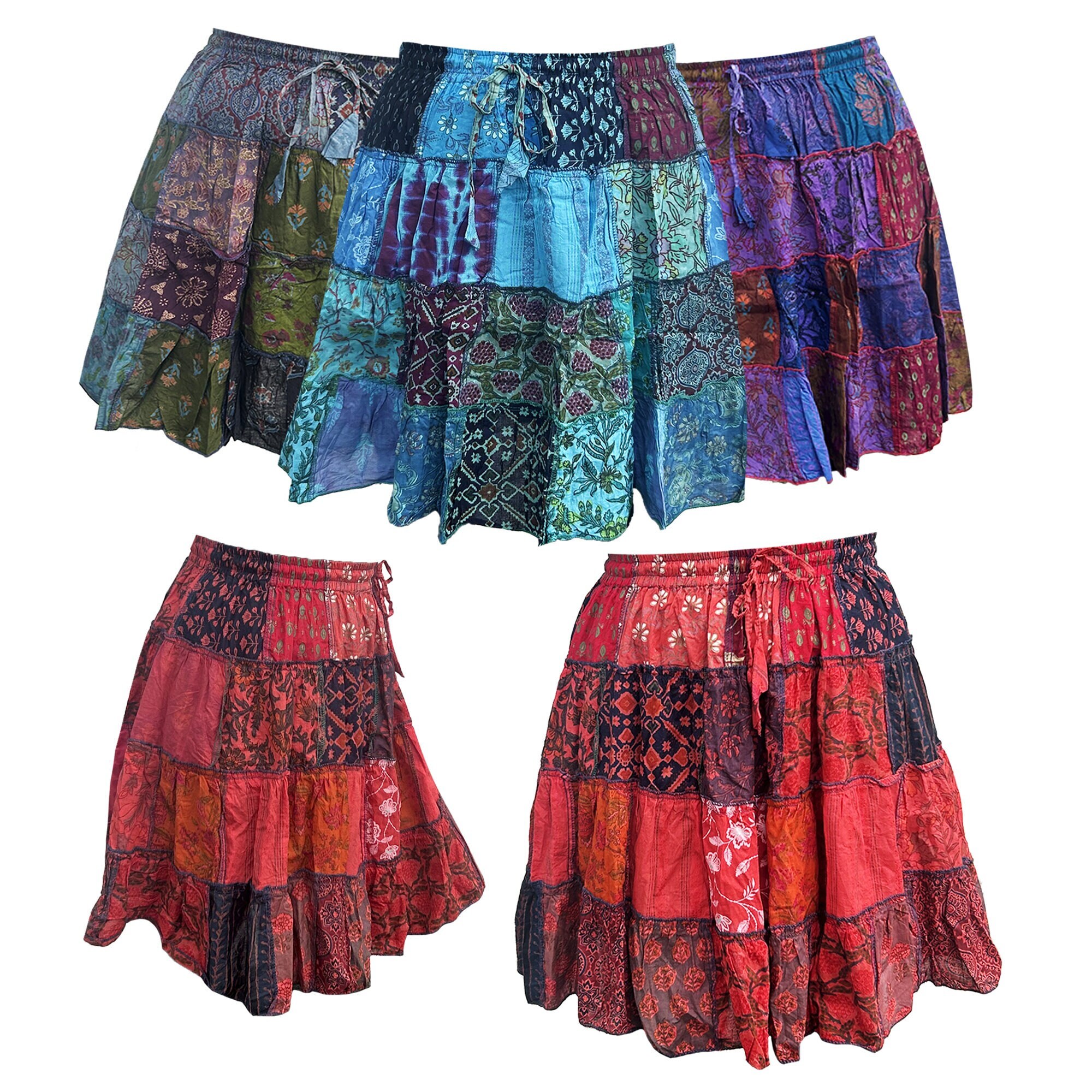 スカート Layered Cut-Off Vintage Fancy Mini-Skirt Layered Cut-Off Vintage Fancy Mini-Skirt