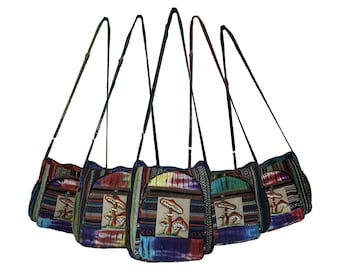 Tyedye Mushroom Hemp Shoulder Bag: Boho Festival Travel Bag