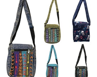 Bolsa de Ombro Hippie Boho: Mini Bolsa de Viagem com Estampa de Caveira