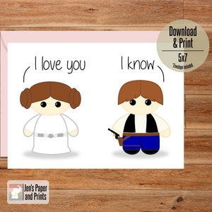 Tarjeta de Amor Imprimible, Te amo, lo sé