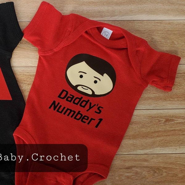 Baby Bodysuit, Riker, Daddy's Number One, Trekkie baby ,MADE to ORDER