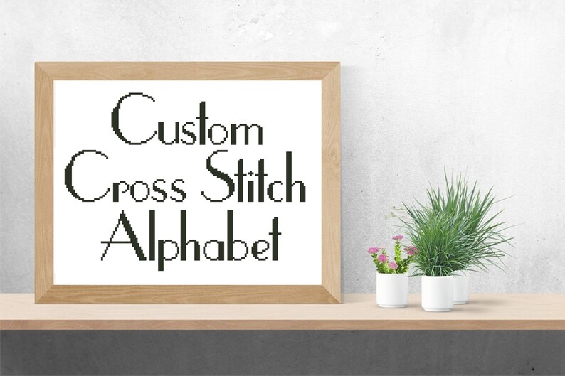 Vintage alphabet cross stitch pattern PDF/ art deco wedding | Etsy