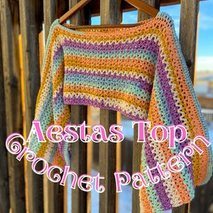 CROCHET PATTERN || Aestas Top Crochet Pattern || Crop Top Pdf Pattern || Digital File