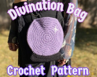 Crochet PATTERN || Divination Bag || PDF Digital File || Crochet Crystal Ball || Crochet Bag Pattern