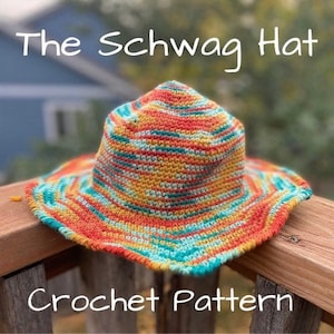 CROCHET PATTERN || Schwag Hat Pattern || Crochet Sun hat Pattern || PDF Pattern
