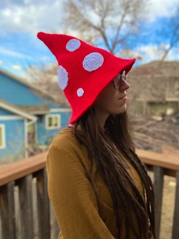Mushroom Hat Mushroom Witch Hat Crochet 