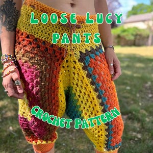 Crochet Loose Lucy Harem Pants Pattern: Hippie Style (PDF Pattern)